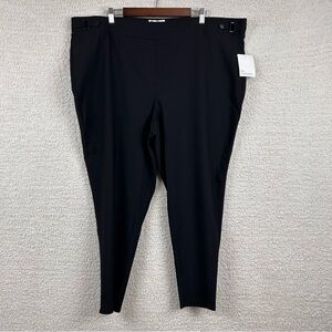 89th + Madison Pants Womens Plus 3X Black‎ Soot Pull On Office Career Profession